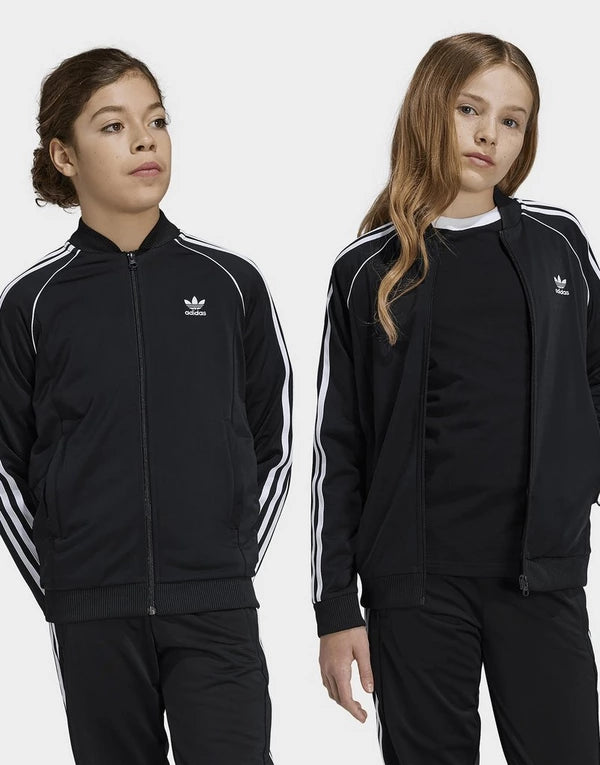 Adidas Originals SST Junior full Tracksuit Kids Zip Track Black 7 16 Y Smfashiontrends