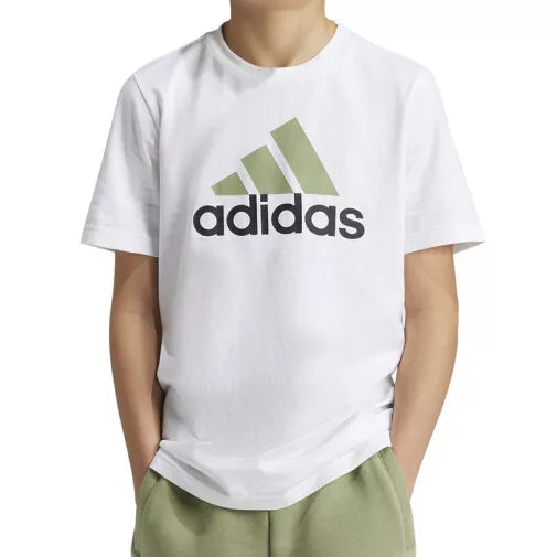 Adidas Essentials New Icon Children Tee Kids White Short Sleeved kids t-Shirt IX9527