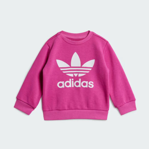 Adidas Originals Kids Tracksuit Trefoil Crew Set  0-5 years Pink Outfit Unisex