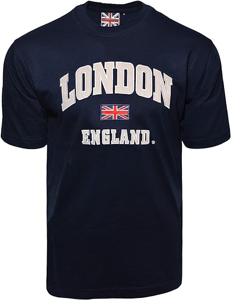 London England T-Shirt Unisex EMBROIDERY Union Jack Great Britain Gift
