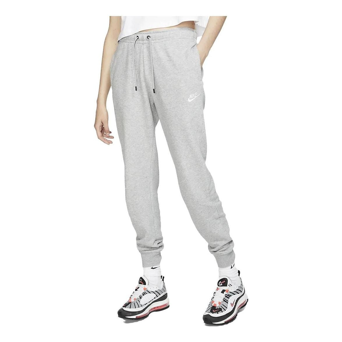 Wholesale Offer - Nike Women Sportswear Essential Fleece Trousers Ladies Loungewear Joggers Grey BV4095-063