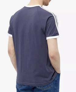 Adidas Originals Men's 3 Stripes Tee T-shirt Crew Neck Short Sleeve Navy