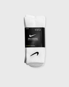 Nike 3 Pairs Socks DRI-FIT Men Women Everyday Sports Crew Cotton White