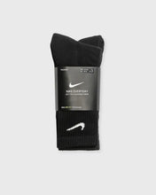 Load image into Gallery viewer, Nike 3 Pairs Socks DRI-FIT Men Women Everyday Sports Crew Cotton Black
