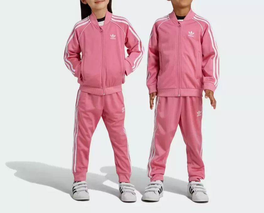 Adidas Originals SST Junior full Tracksuit Kids Zip Track Pink 3 8 Yea Smfashiontrends
