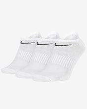 Load image into Gallery viewer, Nike 3 Pairs Socks DRI-FIT Men Women Everyday Sports No Show Cotton White
