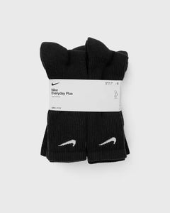 Nike 6 Pairs Socks DRI-FIT Men Women Everyday Sports Crew Cotton Black