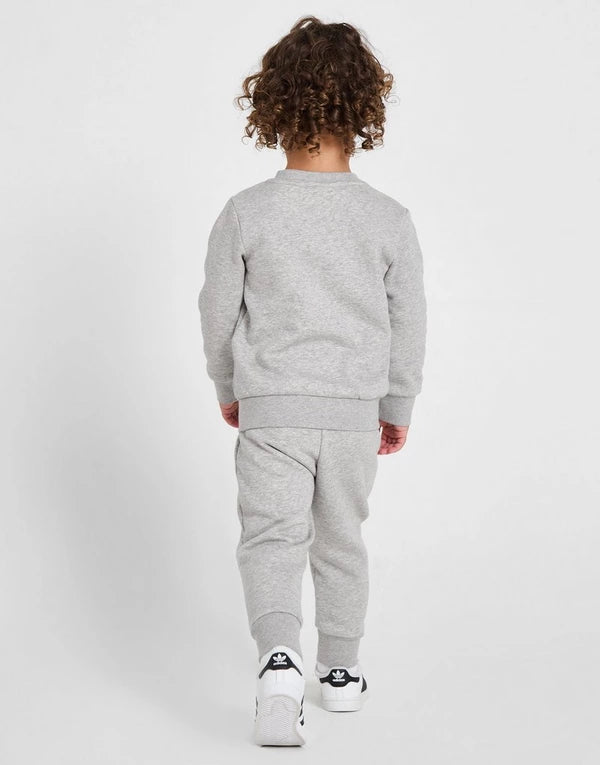 Adidas Kids Tracksuit Trefoil Crew Set 2 to 5 Years Blue Outfit Unisex