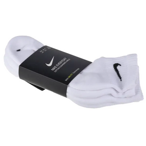 Nike 3 Pairs Socks DRI-FIT Men Women Everyday Sports Ankle Cotton White