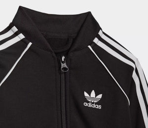 Adidas Originals SST Junior full Tracksuit Kids Zip Track Black 0-3 years