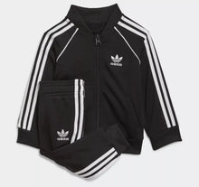 Load image into Gallery viewer, Adidas Originals SST Junior full Tracksuit Kids Zip Track Black 0-3 years
