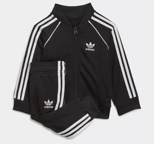 Adidas Originals SST Junior full Tracksuit Kids Zip Track Black 0-3 years