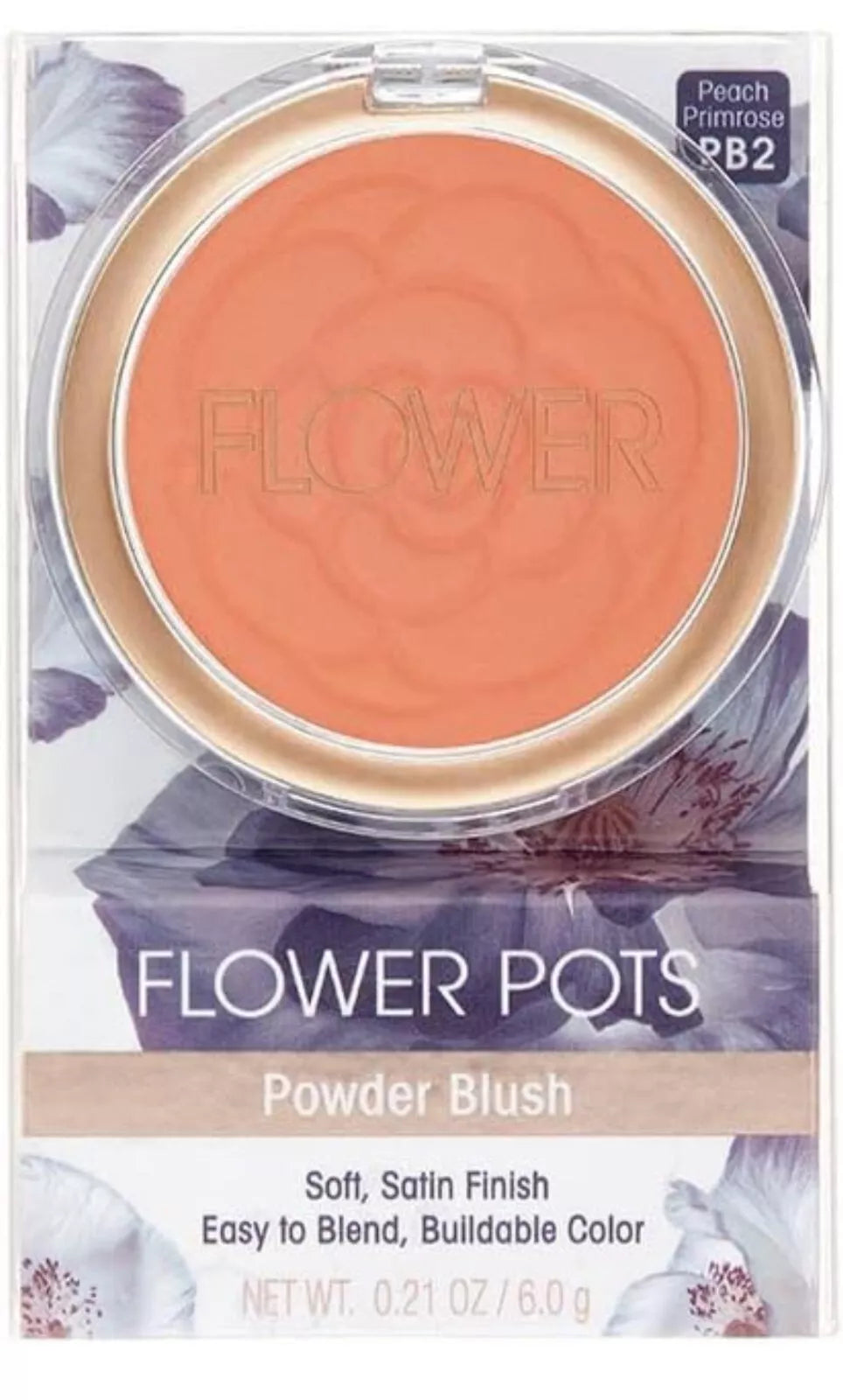 Flower Beauty BNIB Flower Pots Satin Powder Blush Shade Peach Primrose