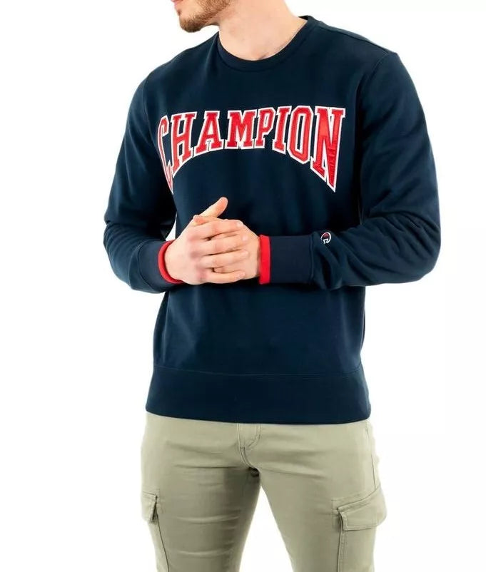 Champion Vintage Sweatshirt Black Blue Navy Sweater Navy