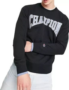 Champion Vintage Sweatshirt Black Blue Navy Sweater Black