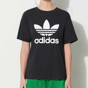 Women Adidas Originals Logo T-Shirt Short Sleeve T-Shirt - Black  IR9533