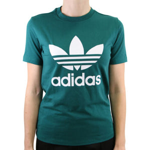 Women Adidas Originals Logo T-Shirt Short Sleeve T-Shirt - Green