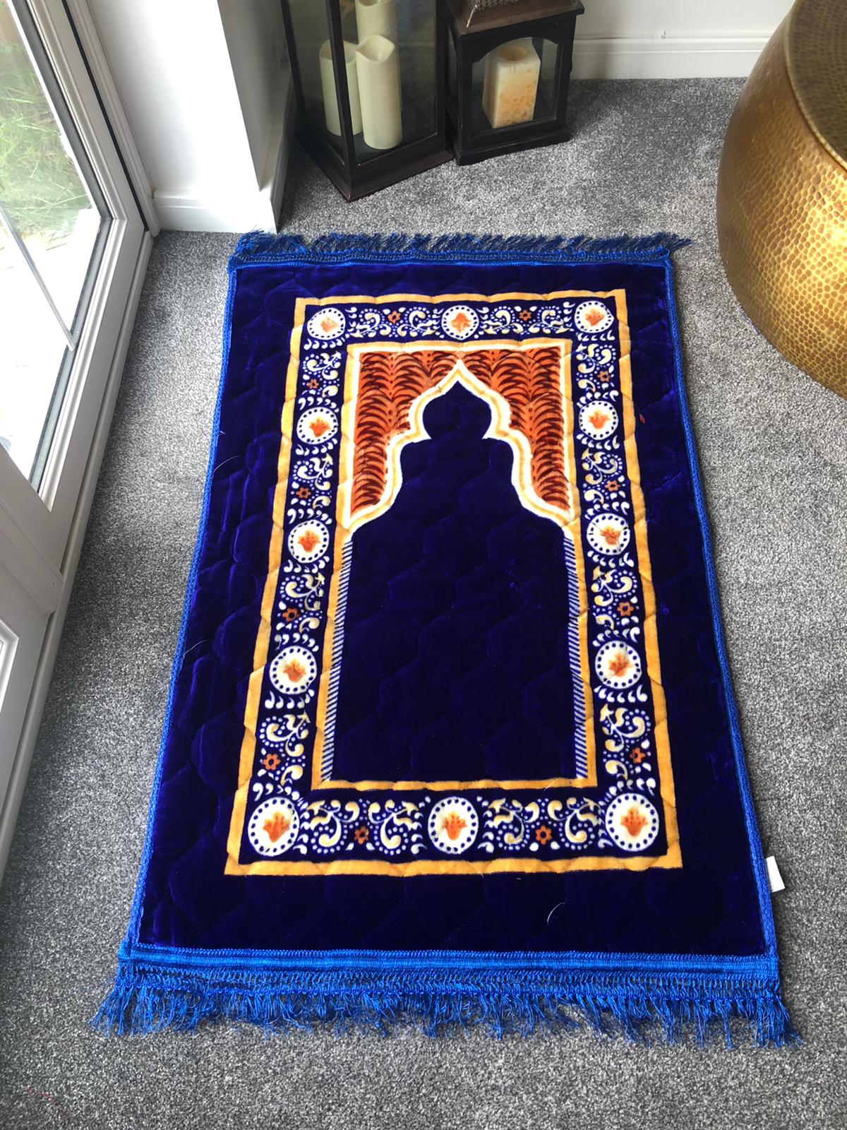 Prayer Mat Extra Cushioned Muslim Islamic Thick Musallah Namaz Extra Padded Rug