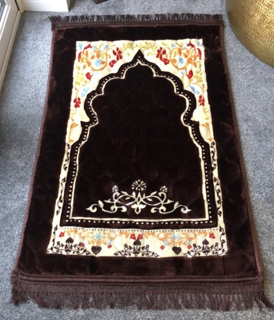 Prayer Mat Extra Cushioned Muslim Islamic Thick Musallah Namaz Rug Extra  Padded