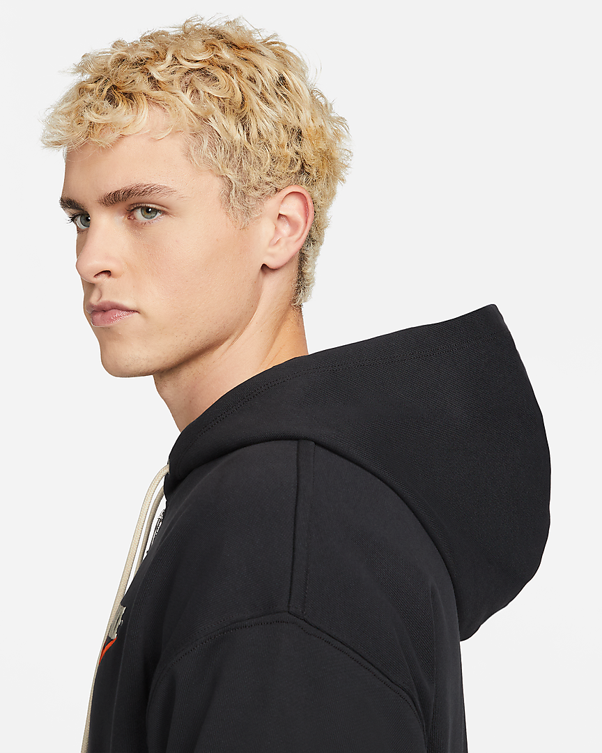 Nike Men's French Terry Pullover Ovesized Fit Hoodie DM5279 Off-Noir