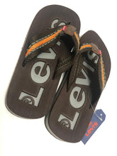Load image into Gallery viewer, New Levi&#39;s Flip Flops Sandals Slides Shoes Men’s UK Size XL (UK 6 - 10) Charcoal
