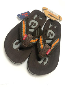 New Levi's Flip Flops Sandals Slides Shoes Men’s UK Size XL (UK 6 - 10) Charcoal
