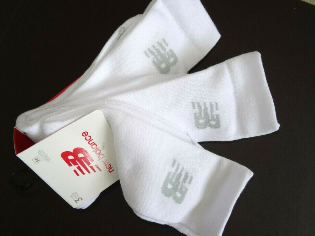 3 Pack Unisex New Balance Knitted Logo Soft Crew Socks Sizes from 3 to 12 SALE