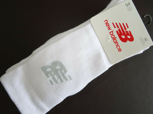 3 Pack Unisex New Balance Knitted Logo Soft Crew Socks Sizes from 3 to 12 SALE